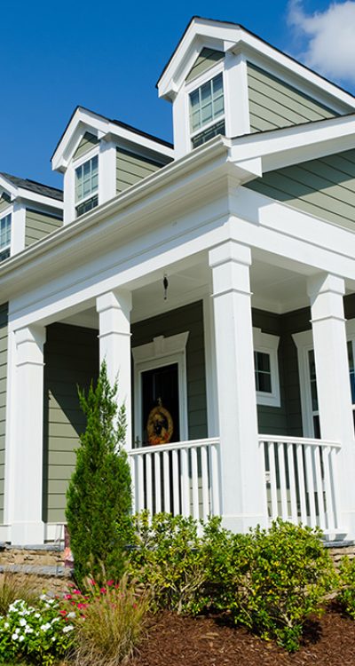 corner view of green home fort wayne in